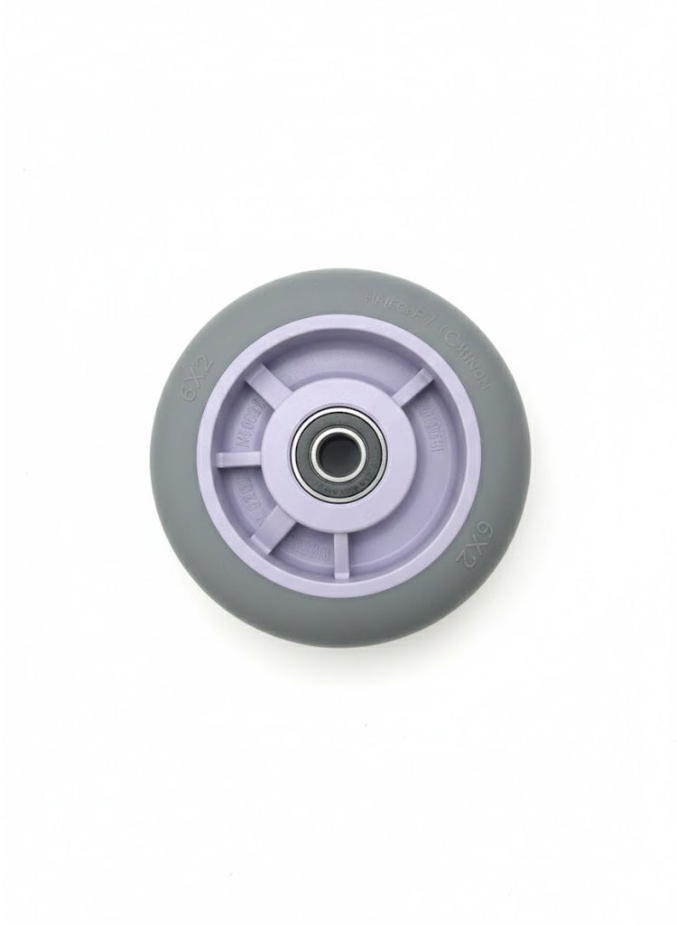 Heavy Duty Casters 6 Inch Silent Rubber Directional Wheels Trolley Wheels - Image 1